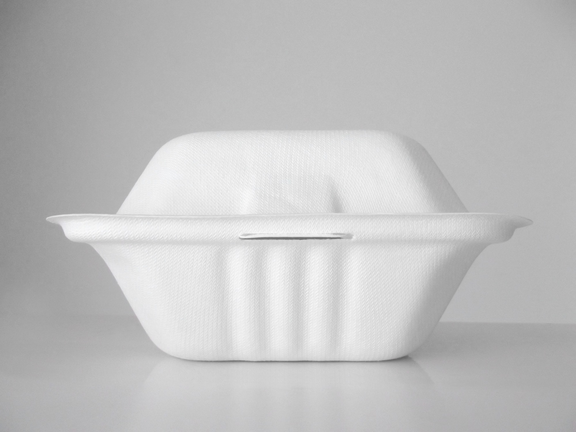 Clam shell style takeaway food packaging